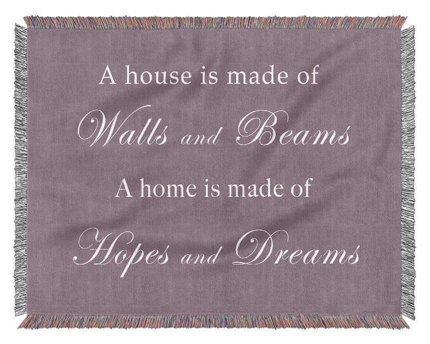 Home Quote Walls n Beams Hopes n Dreams Dusty Pink Woven Blanket