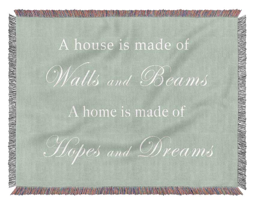 Home Quote Walls n Beams Hopes n Dreams Beige Woven Blanket