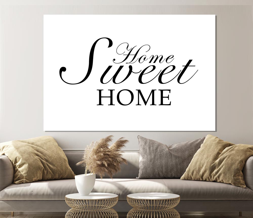 Home Quote Home Sweet Home White Print Poster Wall Art