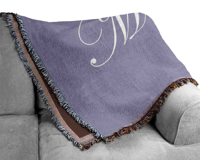 Love Quote The Best Thing About Memories Lilac Woven Blanket