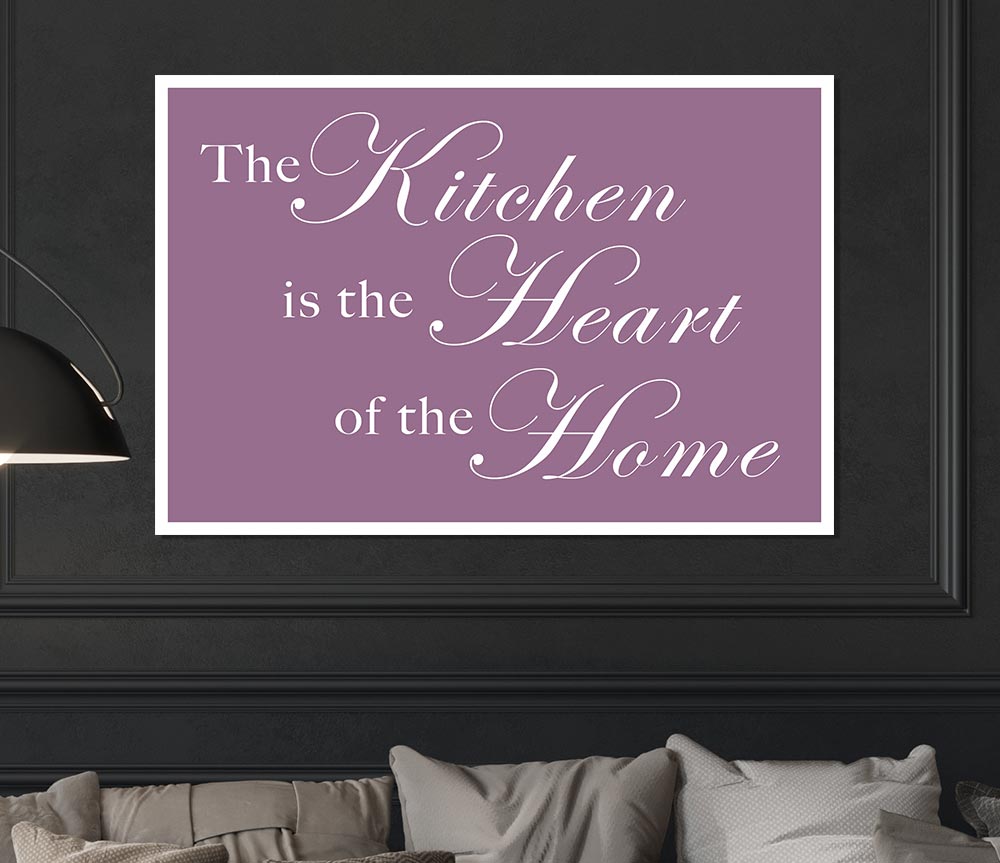 Kitchen Quote The Kitchen Is The Heart Of The Home Dusty Pink Print Poster Wall Art