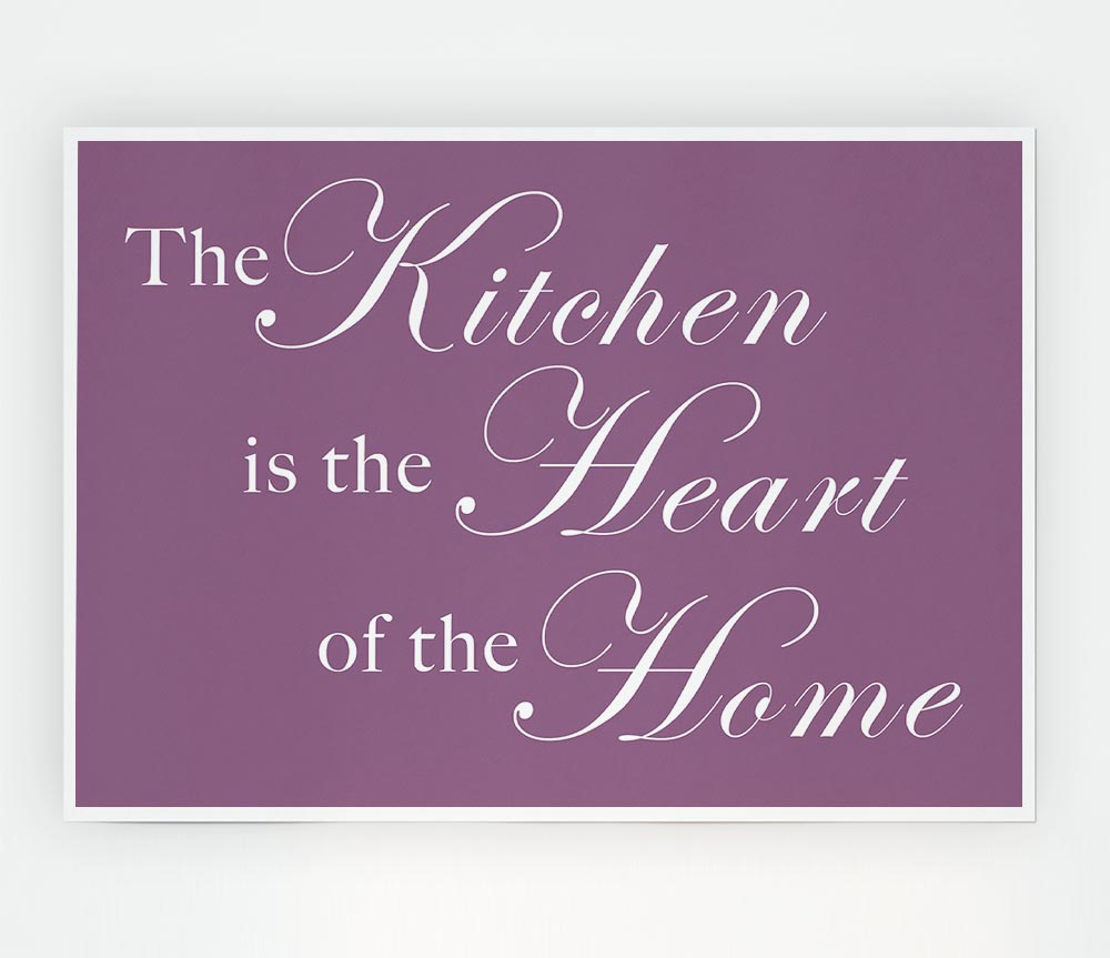 Kitchen Quote The Kitchen Is The Heart Of The Home Dusty Pink Print Poster Wall Art