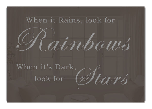 When It Rains Look For Rainbows Chocolate