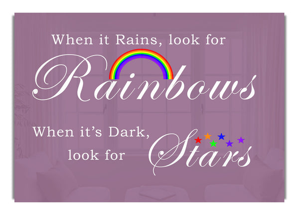 When It Rains Look For Rainbows 2 Dusty Pink