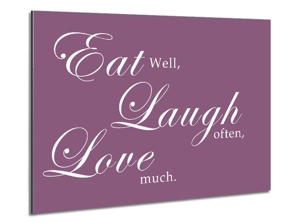 Kitchen Quote Eat Laugh Love Dusty Pink