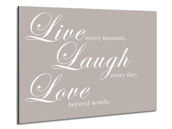 Family Quote Live Laugh Love 2 Beige