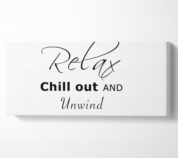 Bathroom Quote Relax Chill Out White