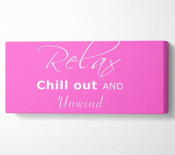 Bathroom Quote Relax Chill Out Vivid Pink