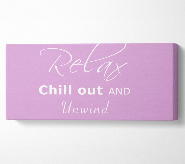 Bathroom Quote Relax Chill Out Pink