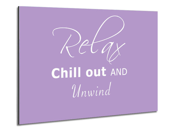 Bathroom Quote Relax Chill Out Lilac