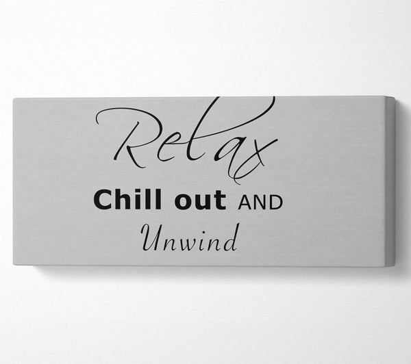 Bathroom Quote Relax Chill Out Grey