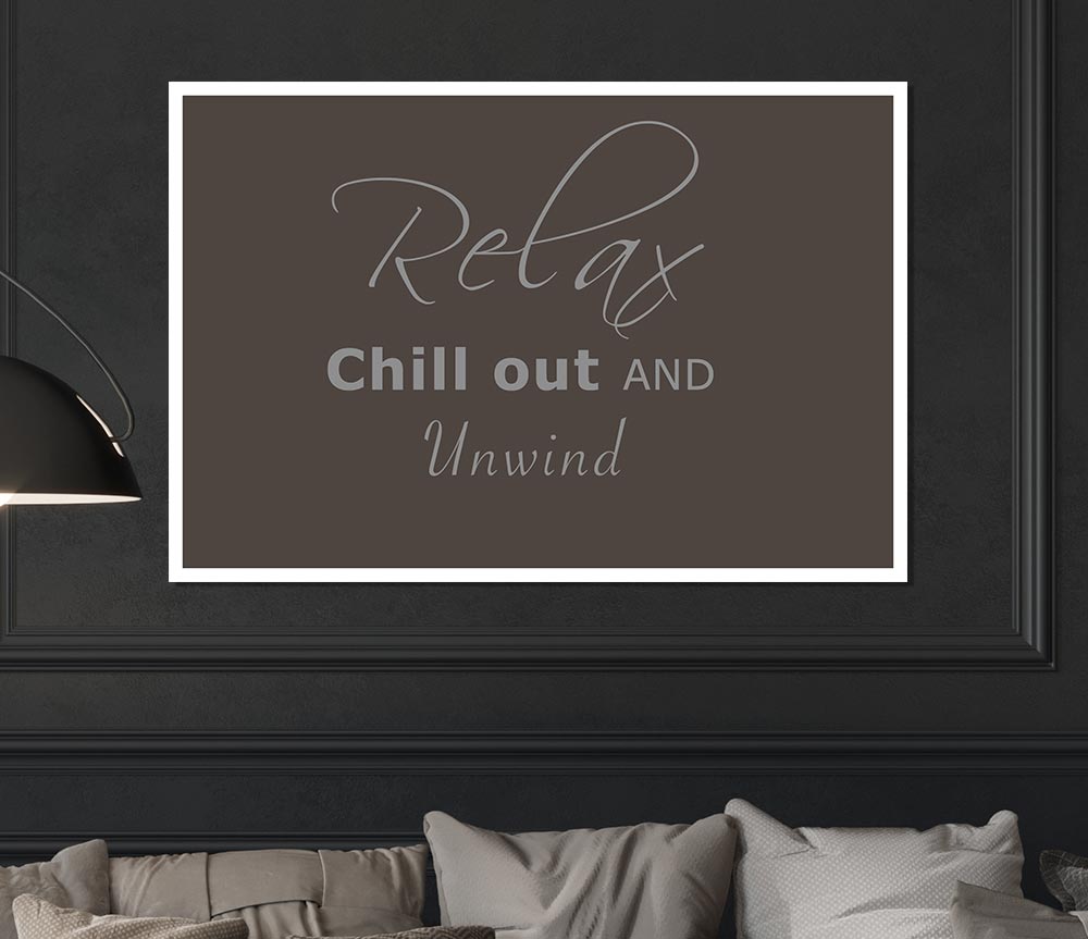 Bathroom Quote Relax Chill Out Chocolate Print Poster Wall Art