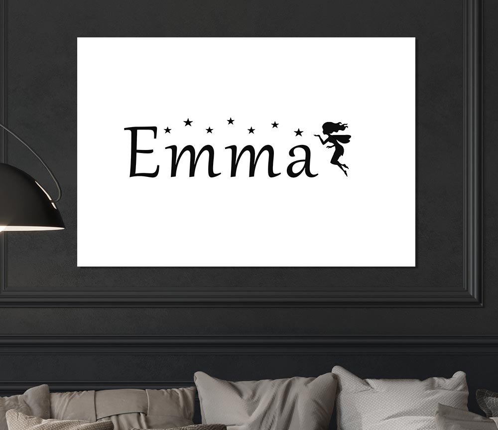 Your Name In Fairy Dust White Print Poster Wall Art