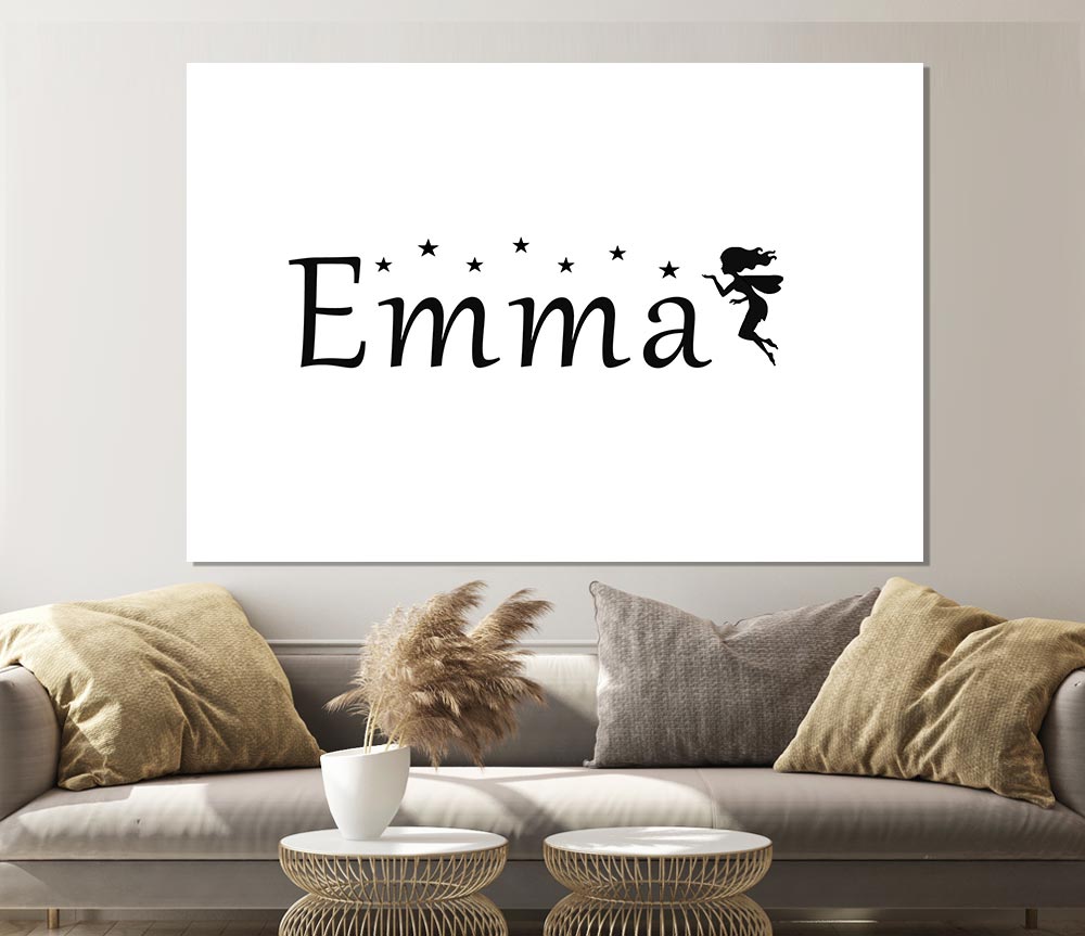 Your Name In Fairy Dust White Print Poster Wall Art