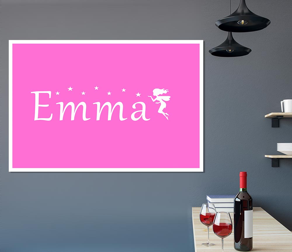 Your Name In Fairy Dust Vivid Pink Print Poster Wall Art