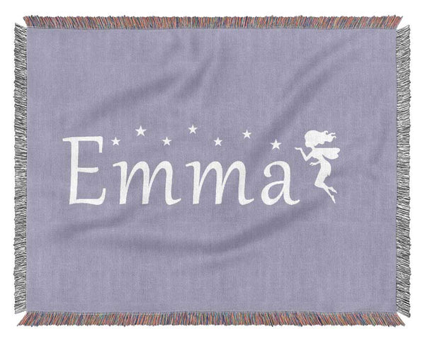 Your Name In Fairy Dust Lilac Woven Blanket