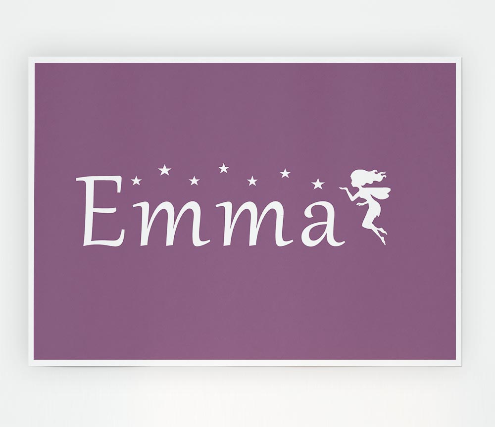 Your Name In Fairy Dust Dusty Pink Print Poster Wall Art