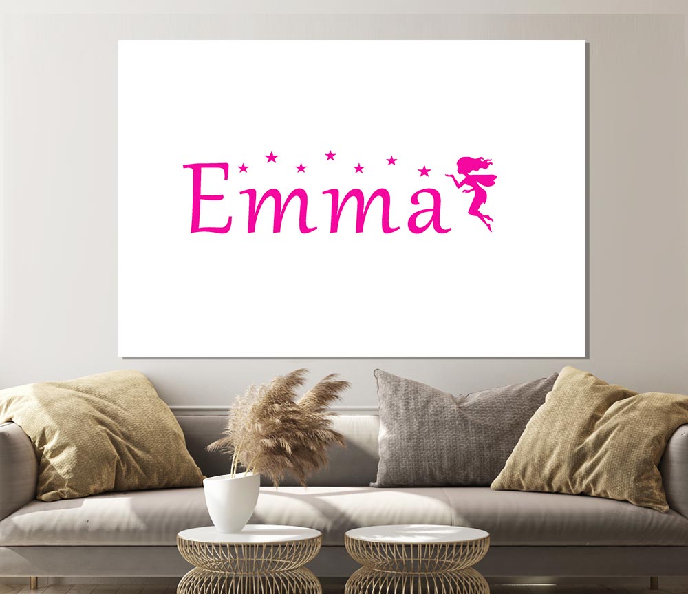 Your Name In Fairy Dust 2 White Print Poster Wall Art