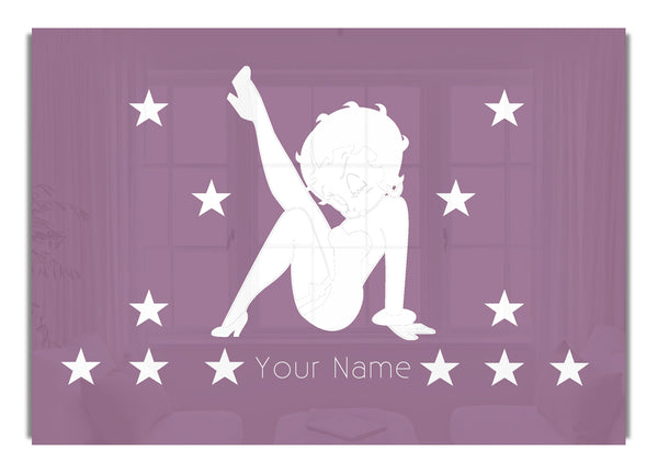 Betty Boop Your Name Stars Dusty Pink