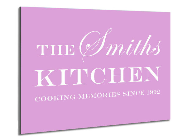 Kitchen Quote Your Family Name And Date Kitchen Pink