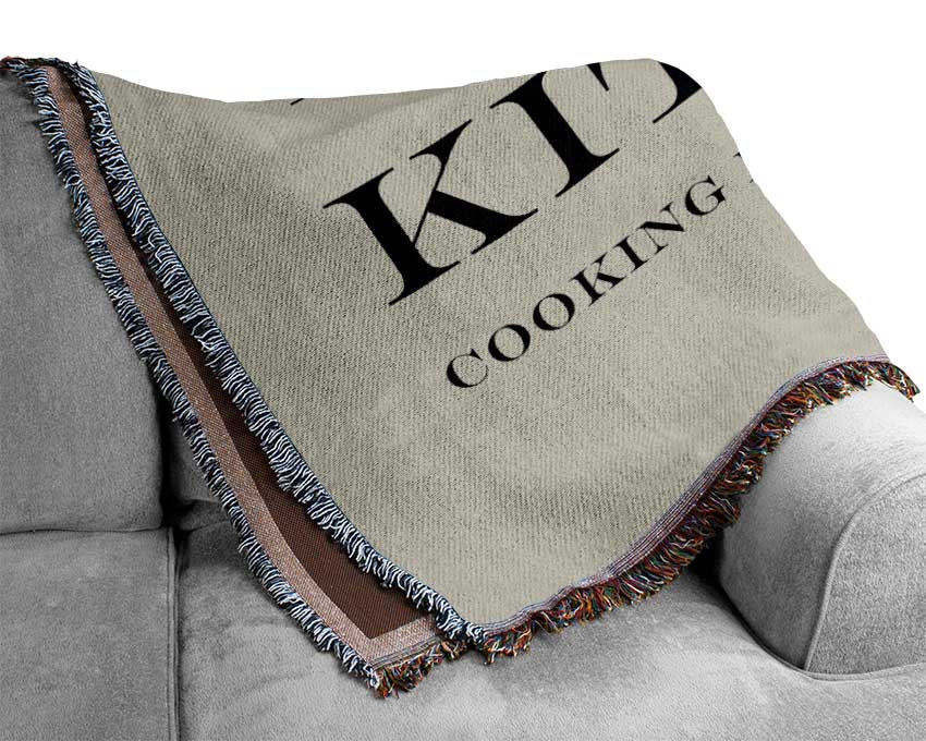 Kitchen Quote Your Family Name And Date Kitchen Grey Woven Blanket