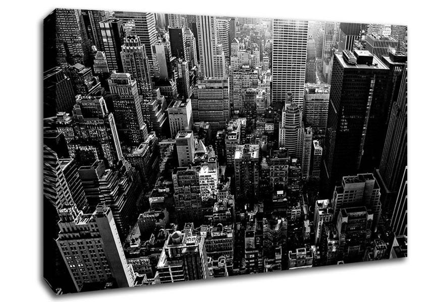 Picture of A View From The Empire State Building Black n White Canvas Print Wall Art