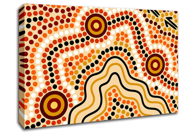 Picture of Aboriginal Australian Sands Canvas Print Wall Art