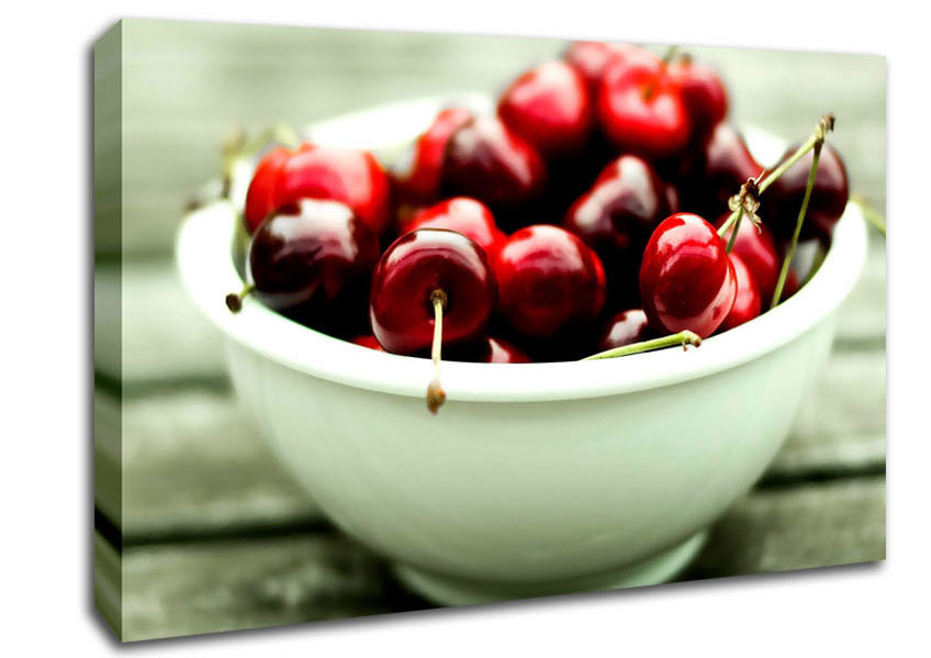 Picture of A Bowl Full Of Cherries Canvas Print Wall Art