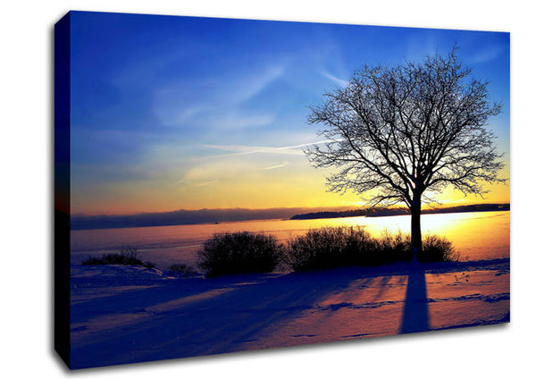 Picture of A Calm Winters Day Canvas Print Wall Art