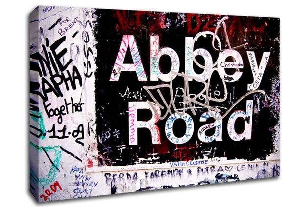 Picture of Abbey Road Graffiti Canvas Print Wall Art