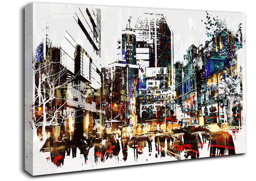 Picture of 5th Avenue Rush Hour Canvas Print Wall Art