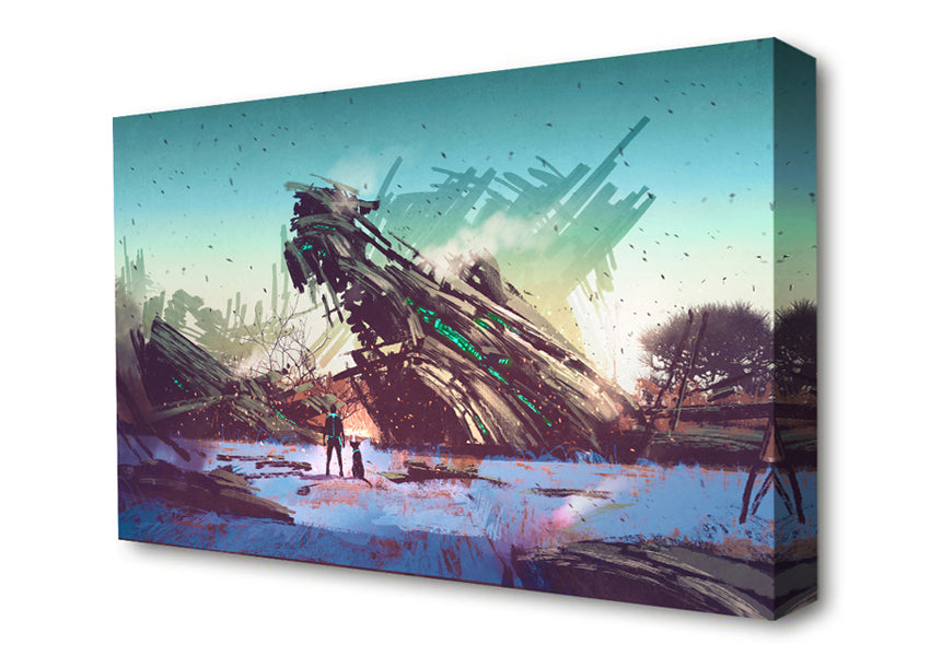 Picture of A Huge Ship Wreck Canvas Print Wall Art