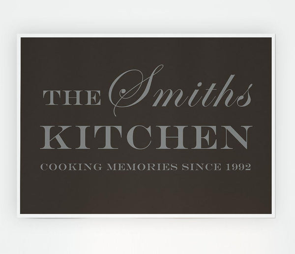 Kitchen Quote Your Family Name And Date Kitchen Chocolate Print Poster Wall Art