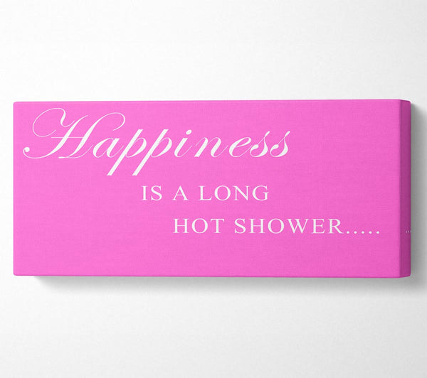 Bathroom Quote Happiness Is A Long Hot Shower Vivid Pink