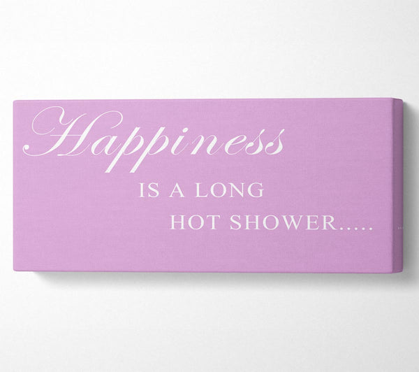 Bathroom Quote Happiness Is A Long Hot Shower Pink