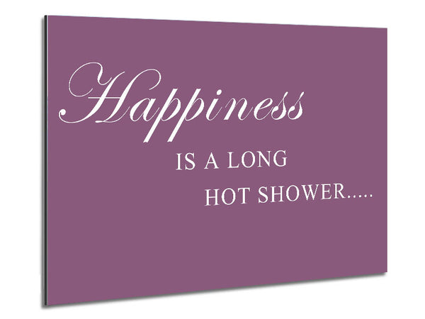 Bathroom Quote Happiness Is A Long Hot Shower Dusty Pink