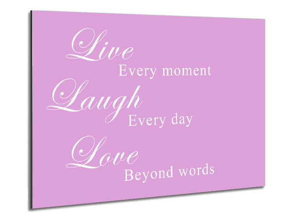 Love Quote Live Laugh Love Pink