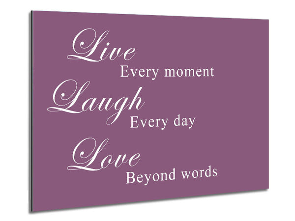 Love Quote Live Laugh Love Dusty Pink