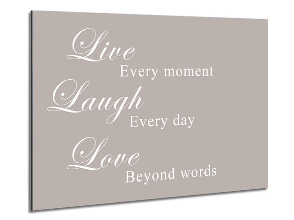 Love Quote Live Laugh Love Beige