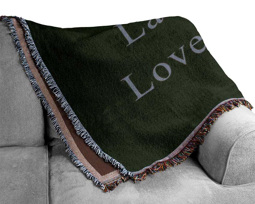 Love Quote Live Every Moment Chocolate Woven Blanket