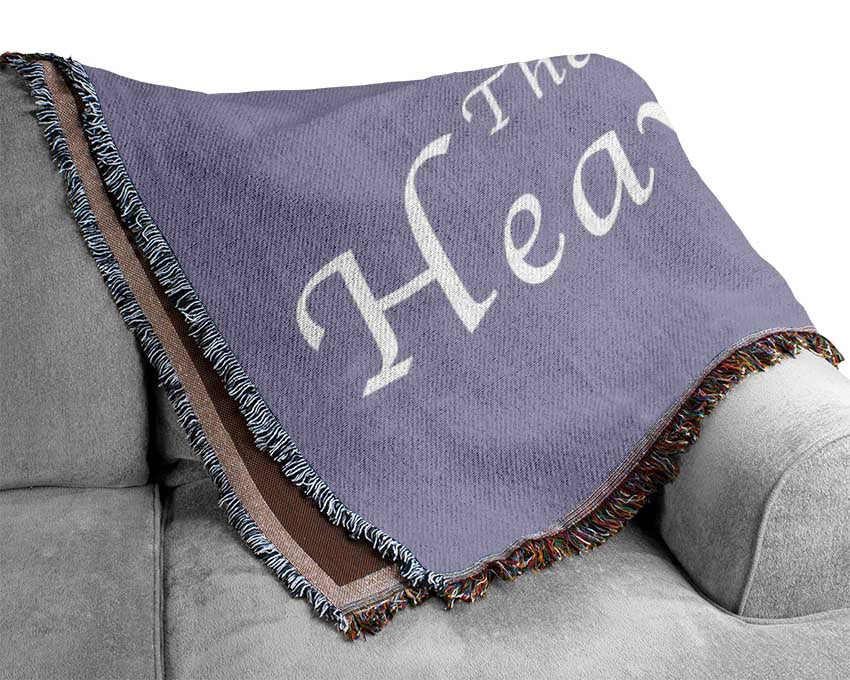 Family Quote Because Someone We Love 2 Lilac Woven Blanket