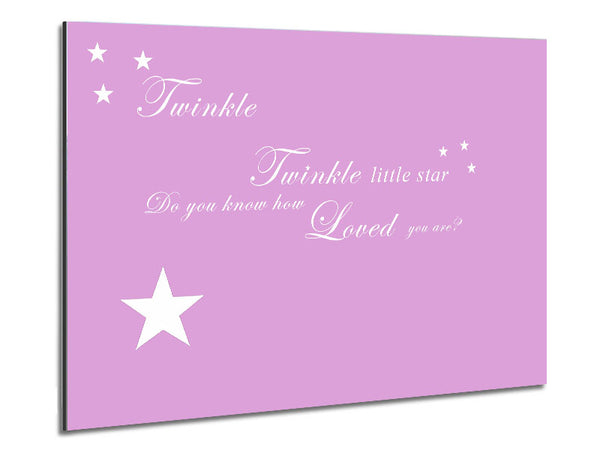 Nursery Quote Twinkle Twinkle Little Star 1 Pink