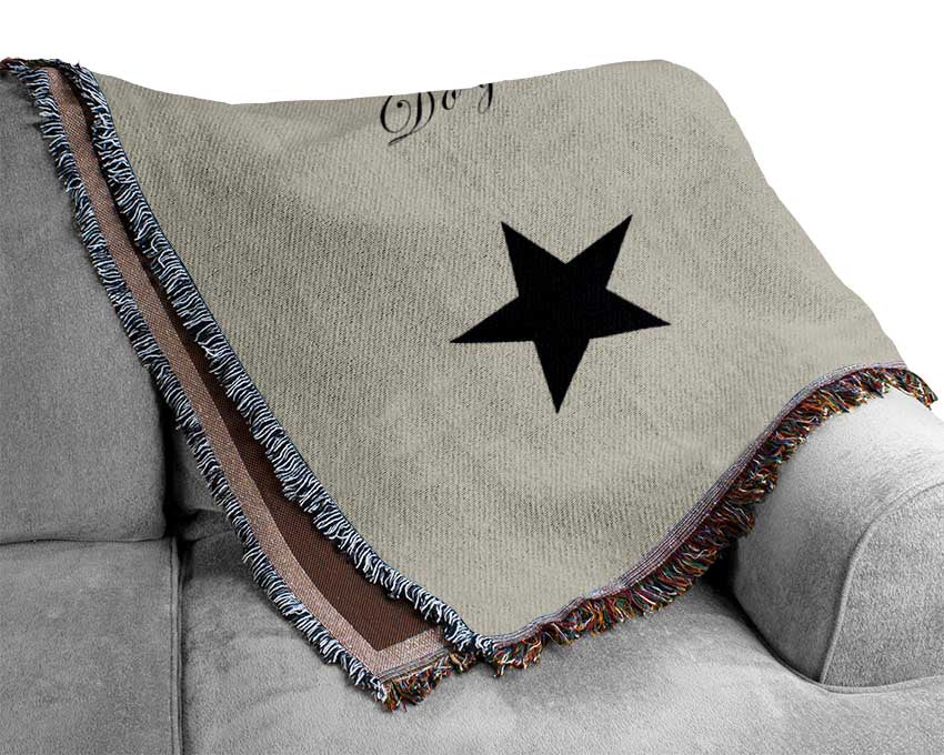 Nursery Quote Twinkle Twinkle Little Star 1 Grey Woven Blanket