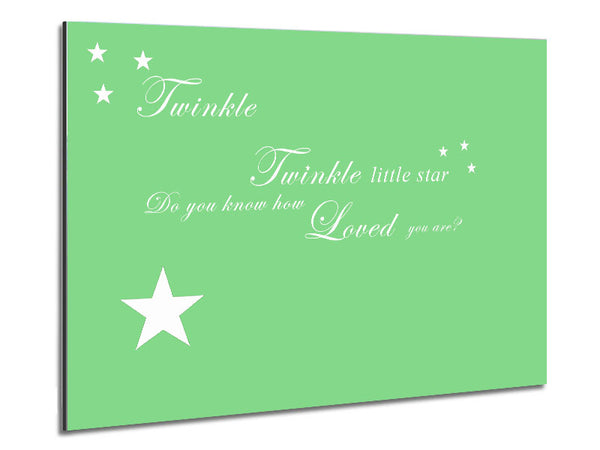 Nursery Quote Twinkle Twinkle Little Star 1 Green