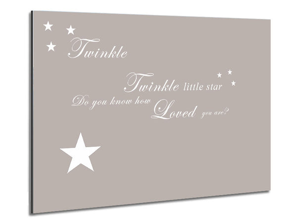 Nursery Quote Twinkle Twinkle Little Star 1 Beige