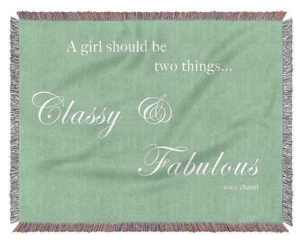 Classy n Fabulous Green Woven Blanket