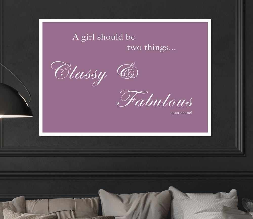 Classy N Fabulous Dusty Pink Print Poster Wall Art