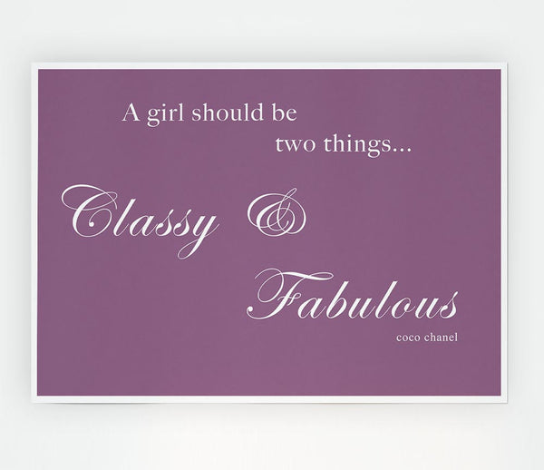 Classy N Fabulous Dusty Pink Print Poster Wall Art