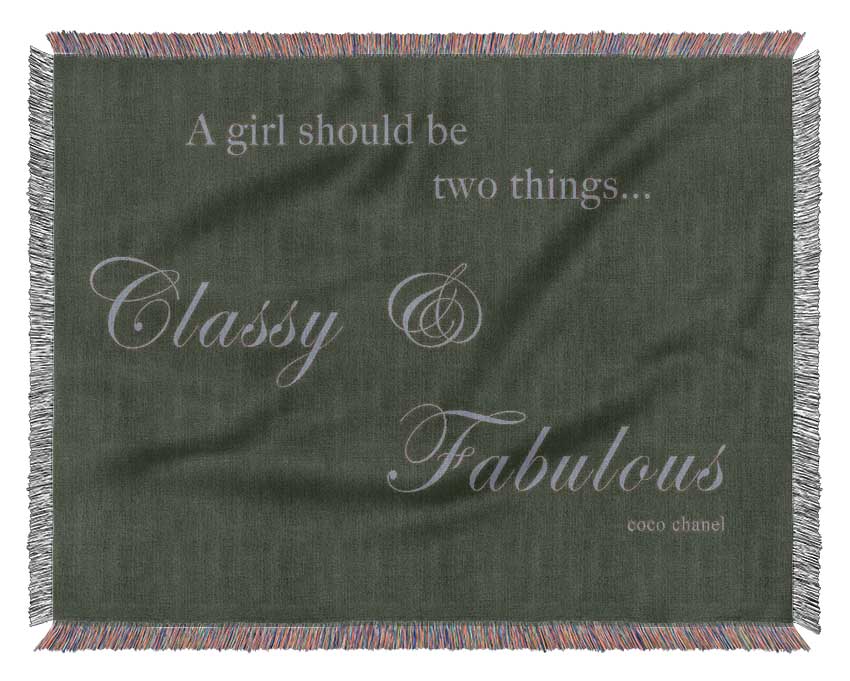 Classy n Fabulous Chocolate Woven Blanket