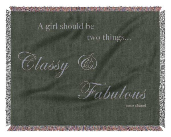 Classy n Fabulous Chocolate Woven Blanket